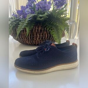 Cole Haan Original Grand STITCHLITE Wingtip Oxford Sneaker navy blue 9.5M C27960